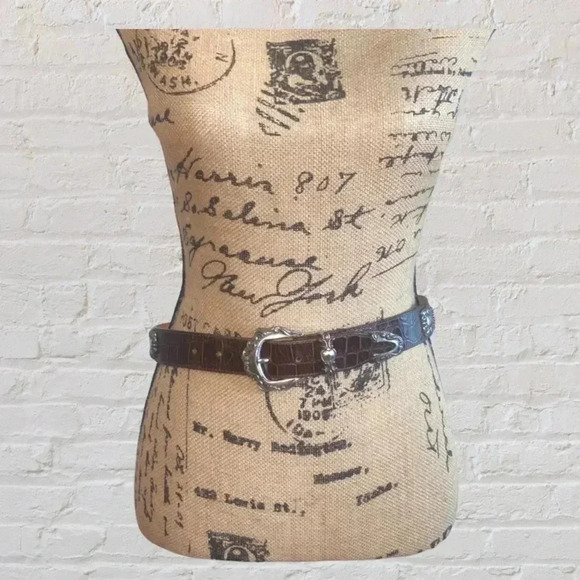 Brighton Croc Concho Belt - Vintage - Picture 4 of 6